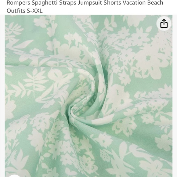 NWT light green floral romper with spaghetti straps. - Picture 3 of 4